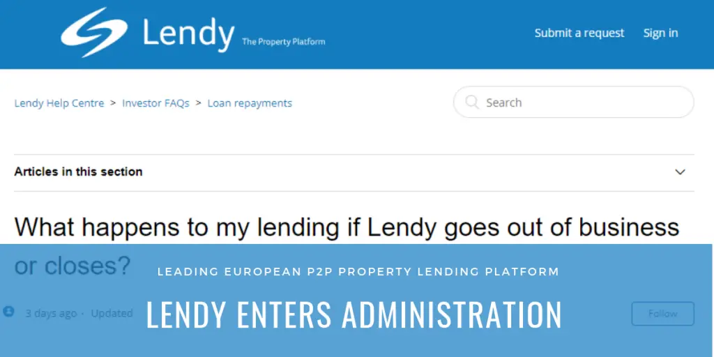 Europe's Leading Peer to Peer Secured Property Lending Platforms Enters Administration