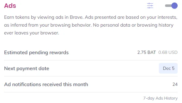 Brave Browser Rewards