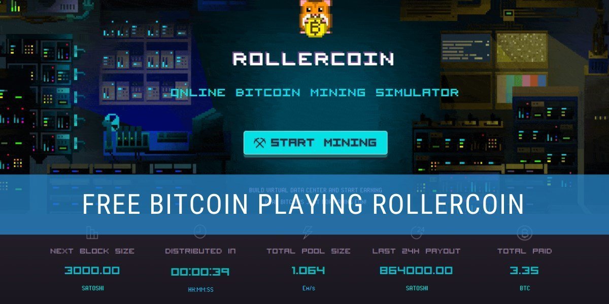 Ganhando bitcoin jogando a imagem de cabeçalho do Rollercoin