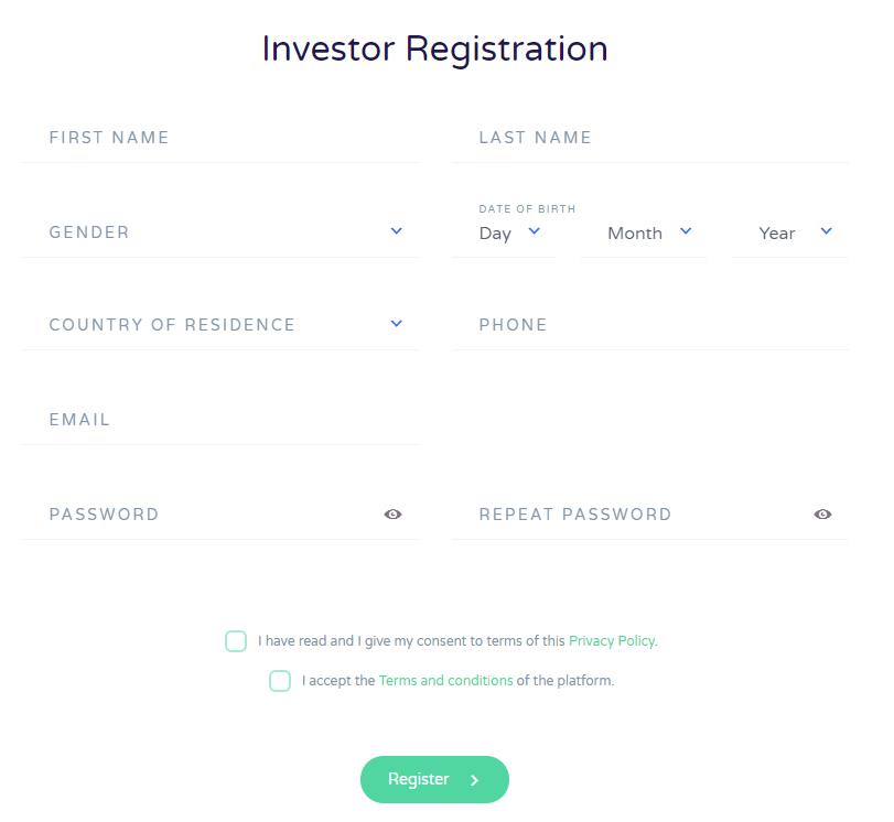 Registering as an Investor through Wisefund