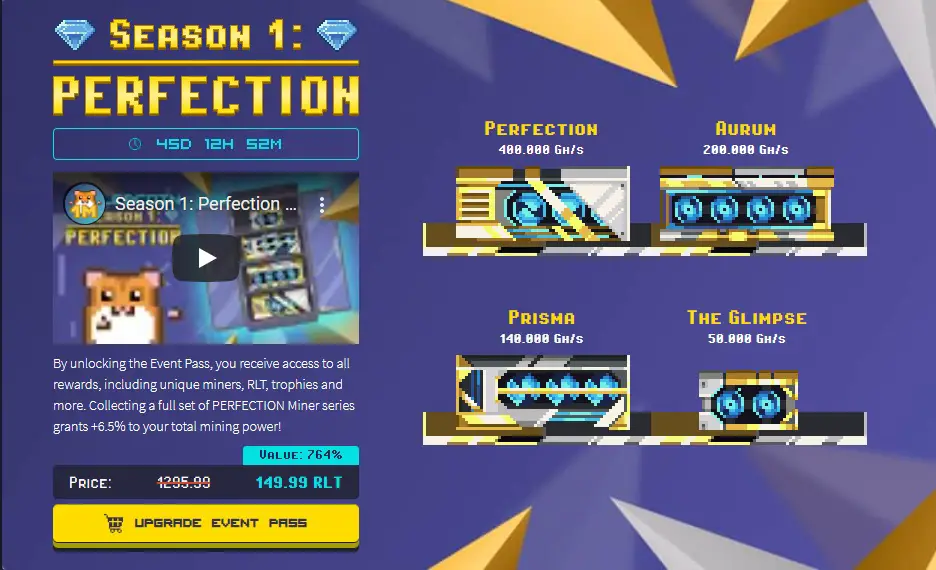 Season 1 Perfection - Rollercoin