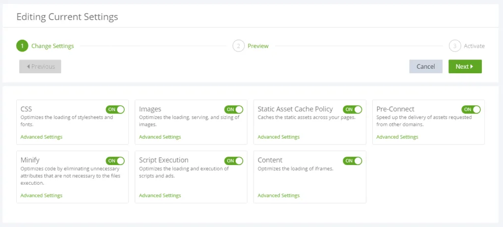 Leap settings to get your site passing Google Page Insights