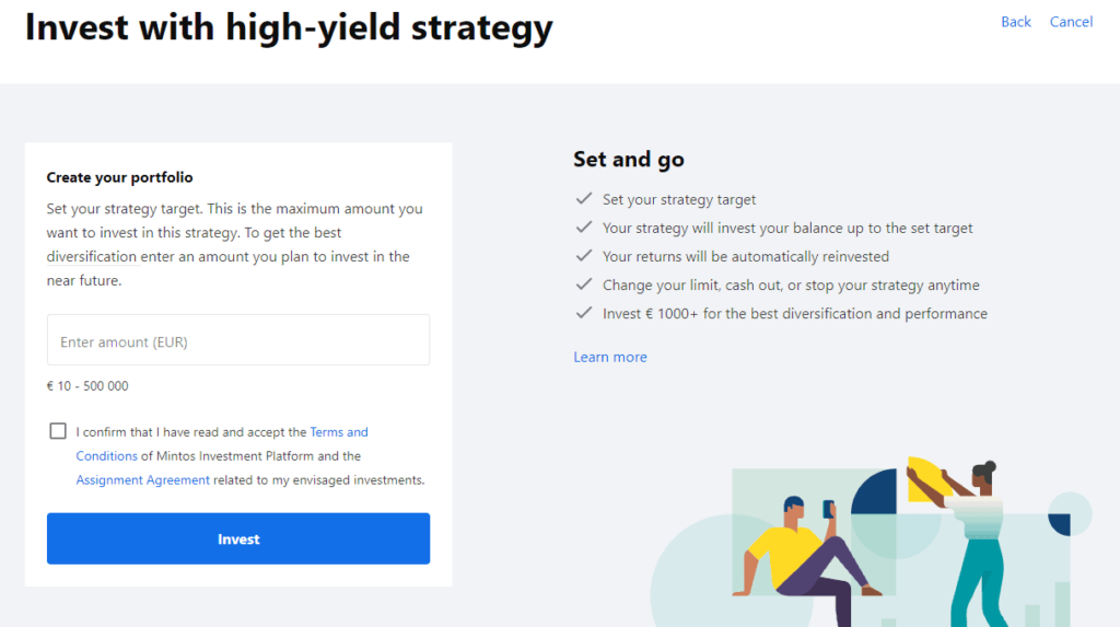 Invest with high-yield strategy example