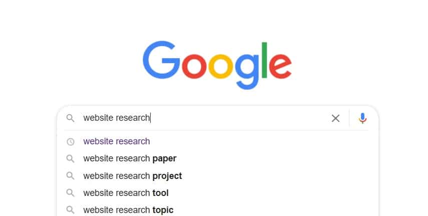 Using free tools like Google to conduct website research