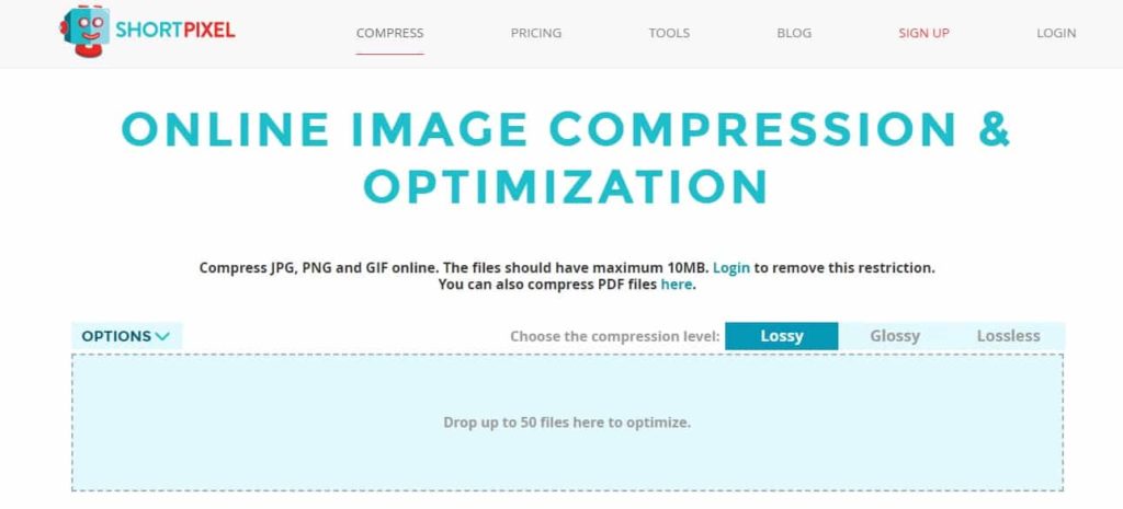 Compress JPEB, PNG and GIF online using Short Pixel