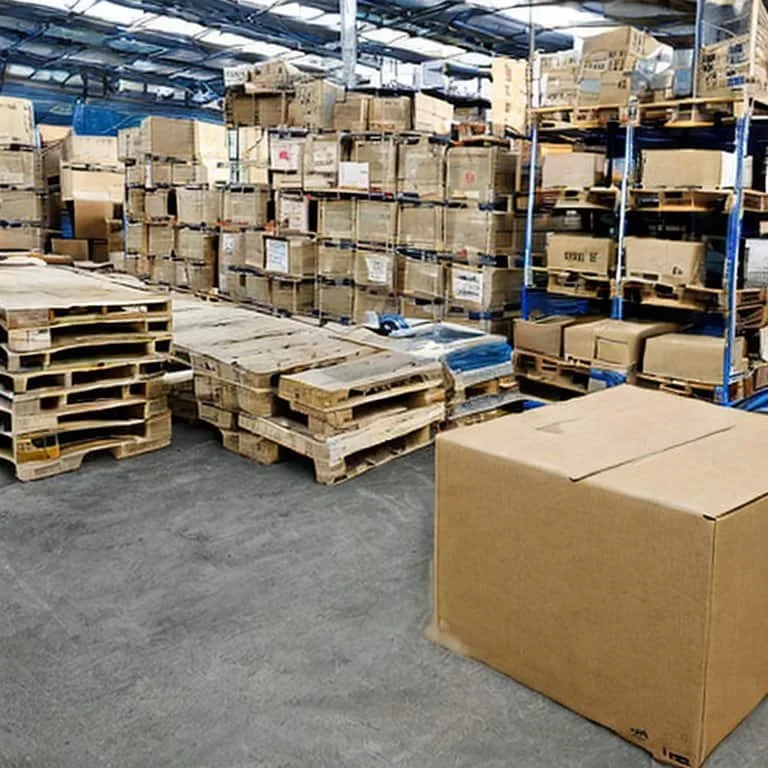 a warehouse full of pallets