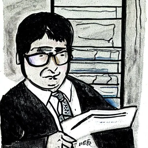 An accountant holding some paper